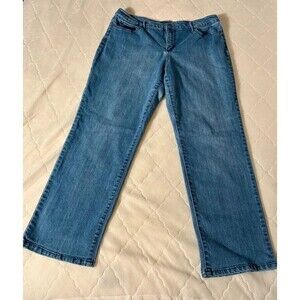 (Size 14 Small)Bandolino Mandie Jeans Regular Blue Stretch Slim Straight Denim